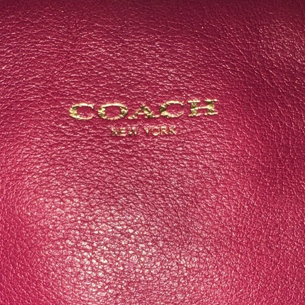 Coach Dark Red Leather Shoulder Bag with Tassels - Picture 2 of 10